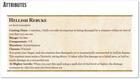 hellish rebuke 5e